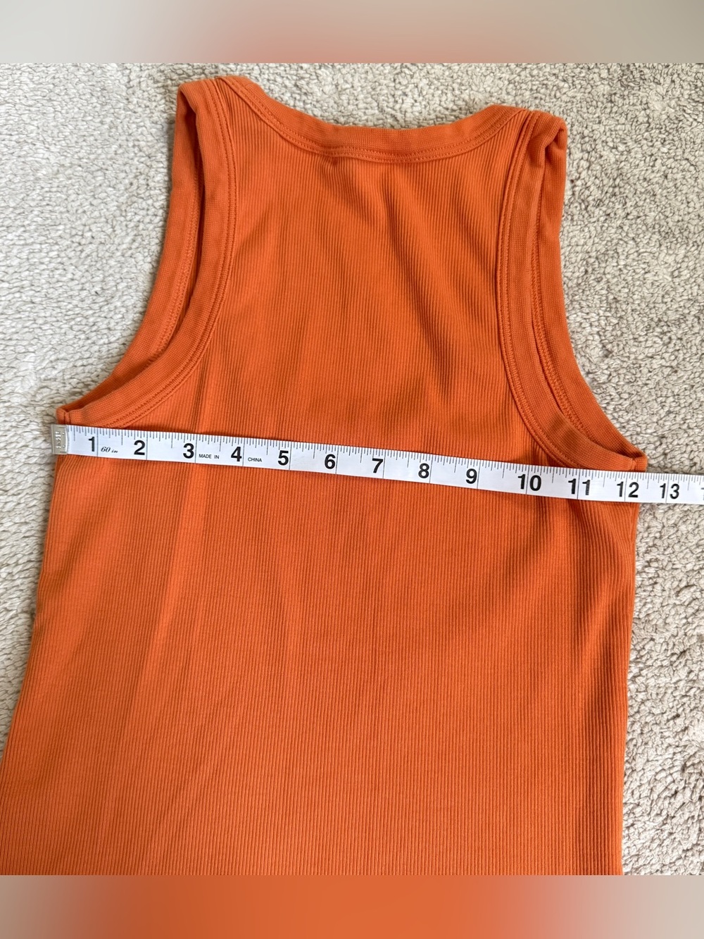 Veronica Beard Birke Scoop Neck Ribbed Tank Burnt Orange XS - Picture 10 of 11